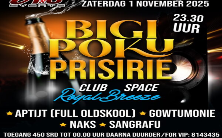  Bigi Poku Prisiri, maak je klaar voor een onvergetelijk muziekfeest in Club Royal Breeze!