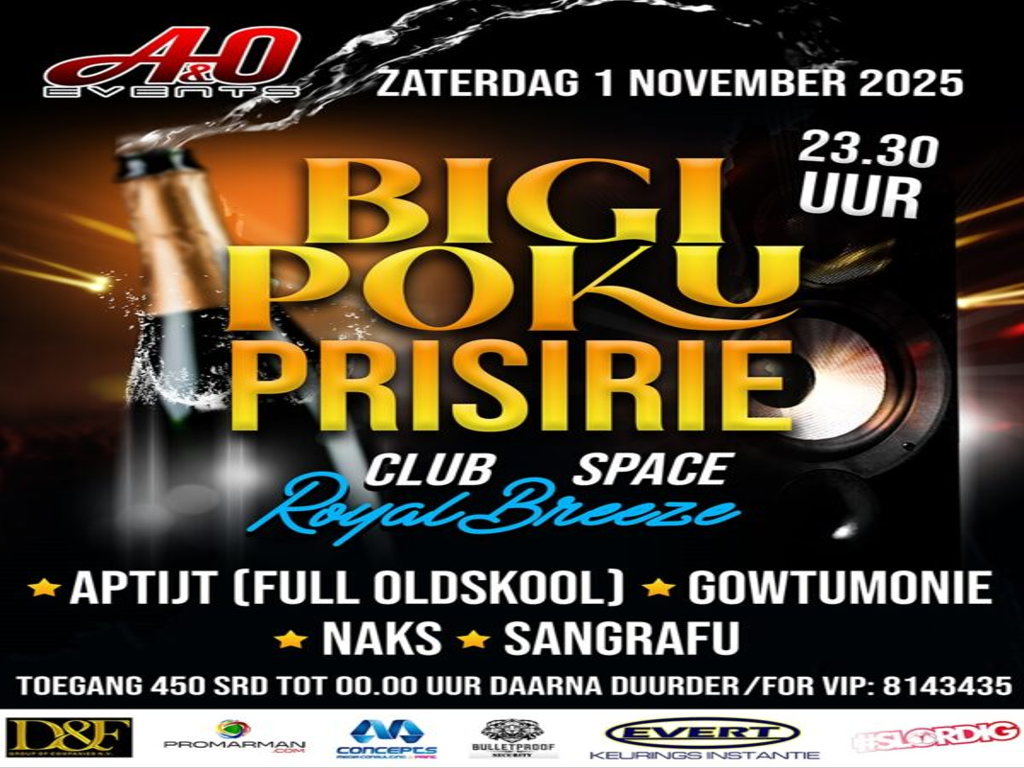 Bigi Poku Prisiri, maak je klaar voor een onvergetelijk muziekfeest in Club Royal Breeze!